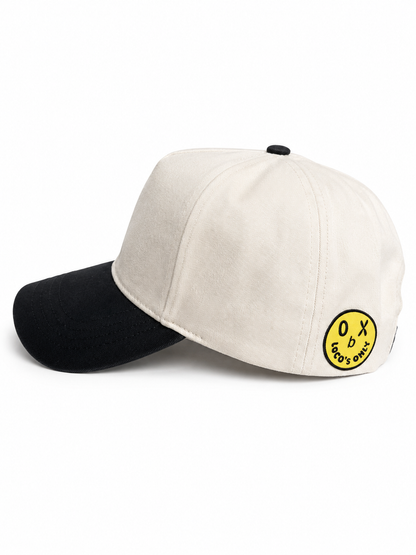 Black and cream hat